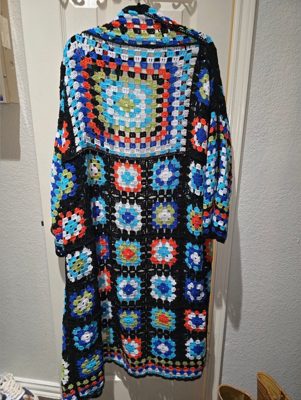 ✨ New Without Tags (NWOT)💚 Beautiful POL Granny Square Crochet Duster Cardigan - Picture 2 of 10
